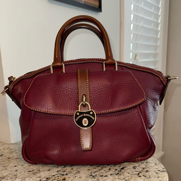 Dooney & Bourke Handbags - Dooney & Bourke Samba Satchel – Burgundy Leather